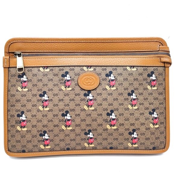 Gucci Clutch Bag Brown PVC mon-363-091125 - Picture 1 of 15
